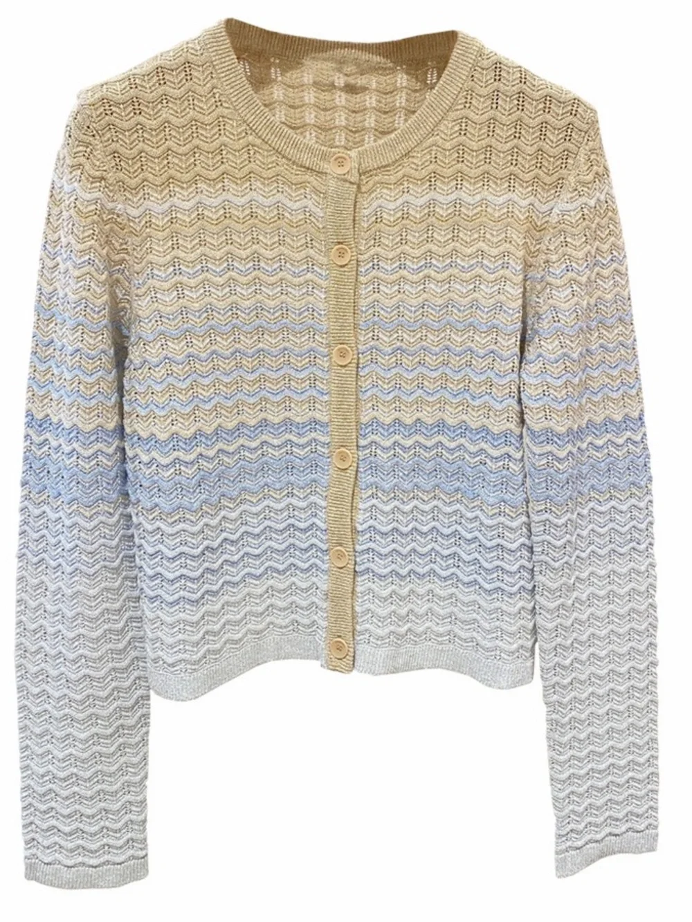 NWT Sandro Open-Knit Button Cardigan Sweater - Picture 1 of 8
